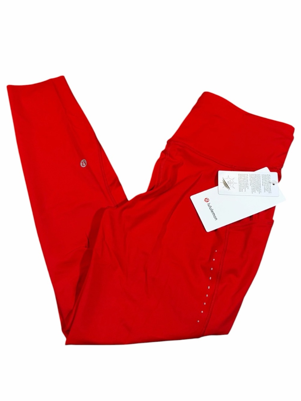 NWT Lululemon Fast and Free High-Rise Tight 25” Pockets (Oxford Red) Size 8